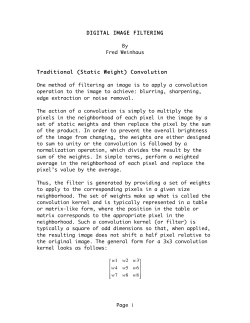 Page 1 DIGITAL IMAGE FILTERING By Fred Weinhaus Traditional