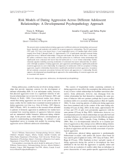 Risk Models of Dating Aggression Across