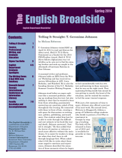English Broadside - Department of English at Kennesaw State