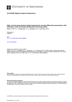 High- and low-dose alcohol-related expectancies and - UvA-DARE