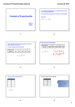 Constant of Proportionality.notebook