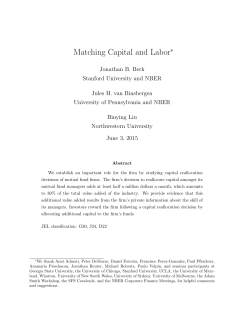 Matching Capital and Labor - American Economic Association