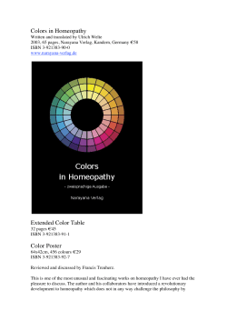Colours in Homeopathy