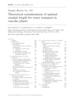 Theoretical considerations of optimal conduit length for water