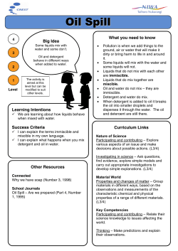 Oil Spill - Royal Society of New Zealand