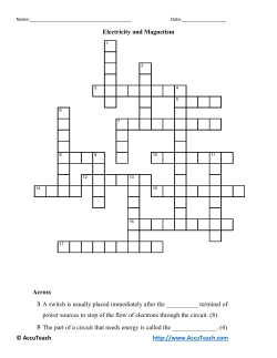 Electricity and Magnetism