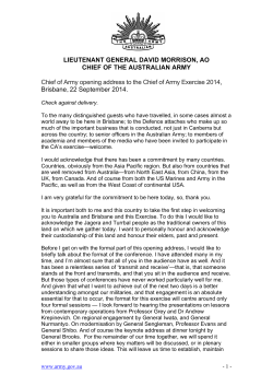 LIEUTENANT GENERAL DAVID MORRISON, AO