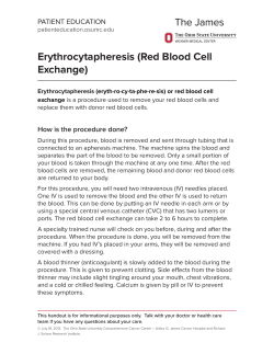 Erythrocytapheresis (Red Blood Cell Exchange)