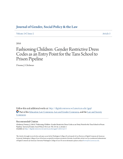 Fashioning Children: Gender Restrictive Dress Codes as an Entry