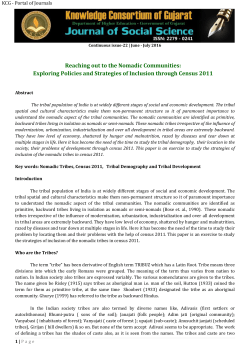Reaching out to the Nomadic Communities: Exploring Policies and