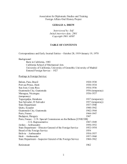 Drew, Gerald A. - Association for Diplomatic Studies and Training