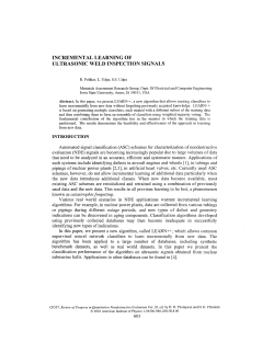 Incremental Learning of Ultrasonic Weld Inspection Signals