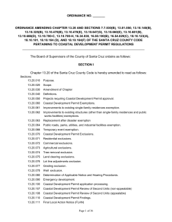 13 20 Amendment approved by Coastal Commission 6-11