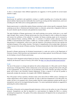 surface-enhancement of fiber probes for biosensor - Innsida