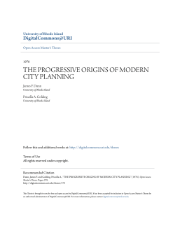the progressive origins of modern city planning