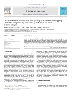 Cold-formed steel sections with web openings subjected to web