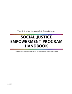 social justice empowerment program handbook