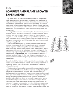 6 compost and plant growth experiments