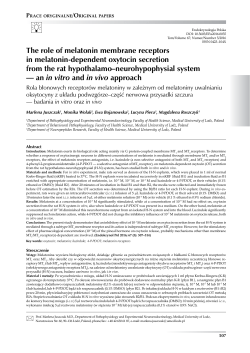 The role of melatonin membrane receptors in melatonin