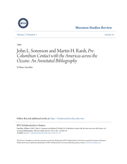 John L. Sorenson and Martin H. Raish, Pre