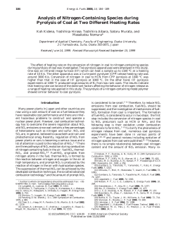 Analysis of Nitrogen-Containing Species during Pyrolysis of Coal at