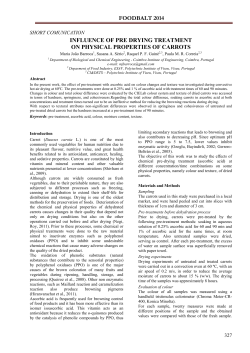 influence of pre drying treatment on physical properties of carrots