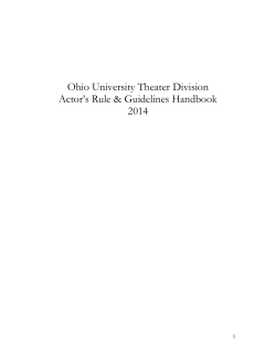 Actors Handbook - Ohio University