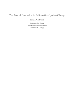 The Role of Persuasion in Deliberative Opinion Change