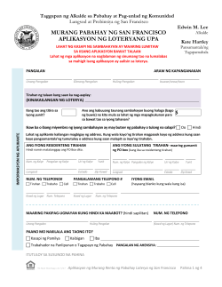 murang pabahay ng san francisco aplikasyon ng loteryang upa