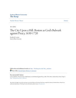 The City Upon a Hill: Boston as God`s Bulwark - The Keep