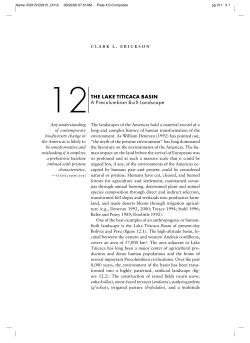 The Lake Titicaca Basin: A Pre