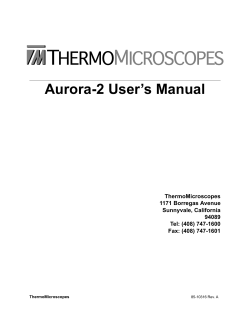 Aurora-2 User`s Manual
