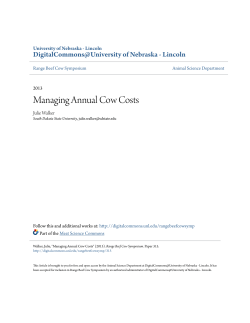 Managing Annual Cow Costs - DigitalCommons@University of