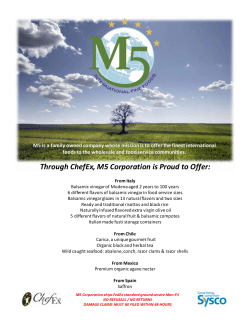 Through ChefEx, M5 Corporation is Proud to Offer