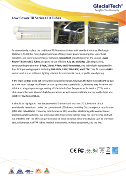 Low Power T8 Series LED Tubes