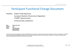 GTR Functional Change Document EMIR Requirements