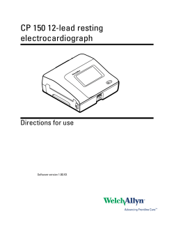 CP 150 12-lead resting electrocardiograph Directions