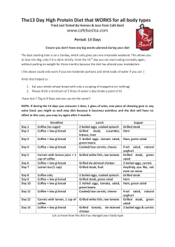 The13 Day High Protein Diet that WORKS for all body