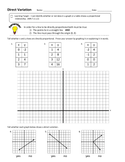 Direct Variation