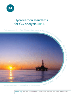 Hydrocarbon standards for GC analysis 2016