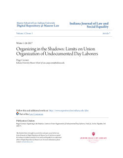 Limits on Union Organization of Undocumented Day Laborers