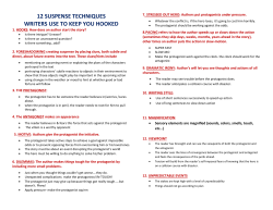 12 SUSPENSE TECHNIQUES WRITERS USE TO KEEP YOU