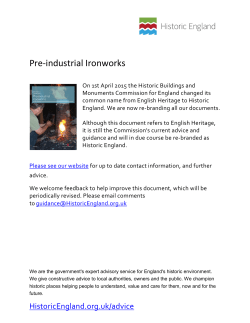 Introductions to Heritage Assets - Pre-industrial