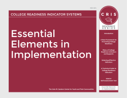 Essential Elements in Implementation