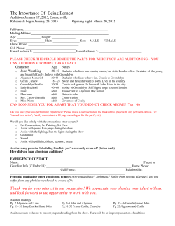 Earnest Audition Form pdf