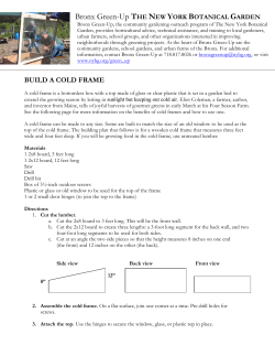 How to Build a Cold Frame - New York Botanical Garden