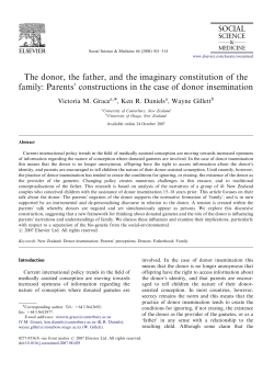 The donor, the father, and the imaginary constitution of the family