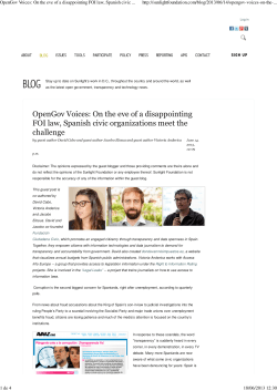 OpenGov Voices: On the eve of a disappointing FOI law, Spanish