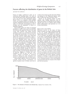 Factors affecting the distribution of geese in the British Isles