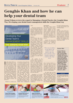 Genghis Khan and how he can help your dental team